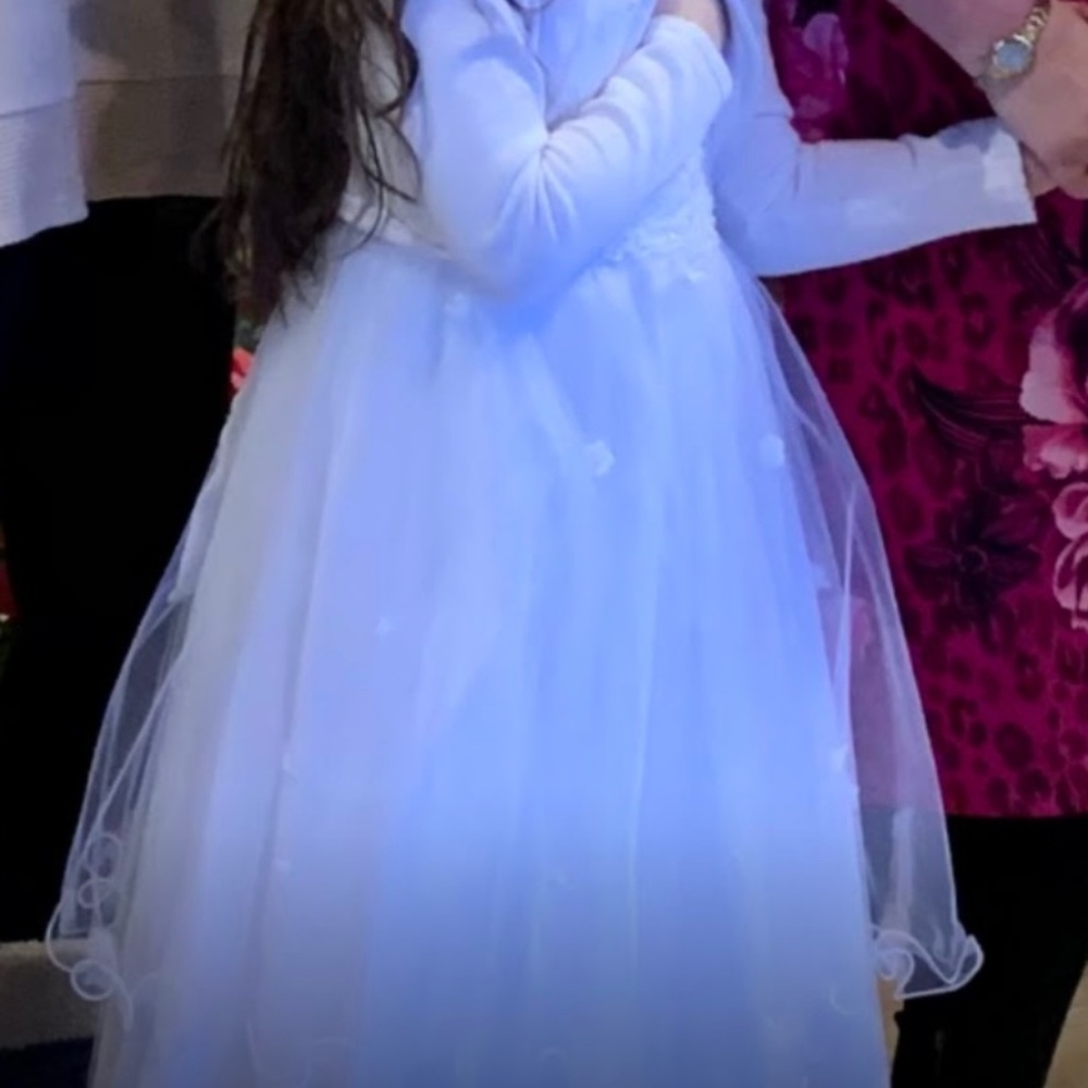 Communion/baptism dress and cardigan